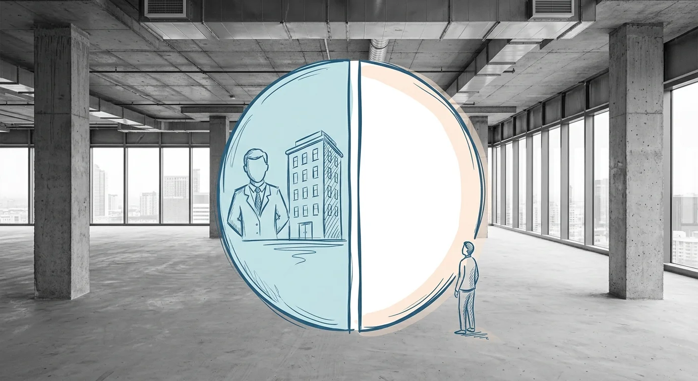 commercial commission split diagram showing landlord broker share versus tenant broker share