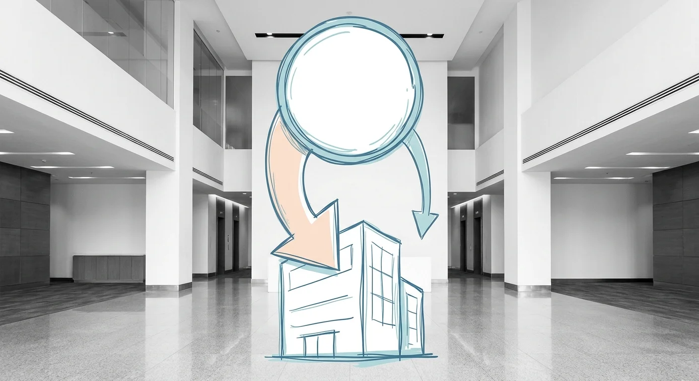 Commercial lease commission structure diagram showing full fee flowing to landlord broker