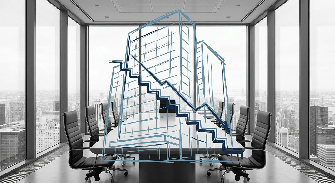 Commercial building depreciation recovery period illustrated as a descending staircase