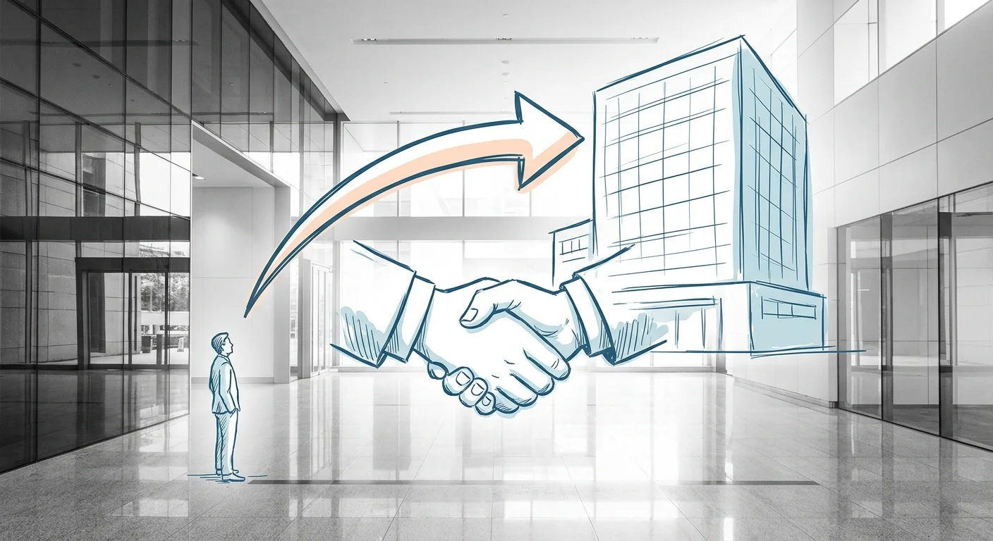 Listing broker fiduciary arrow pointing toward landlord while tenant stands unrepresented