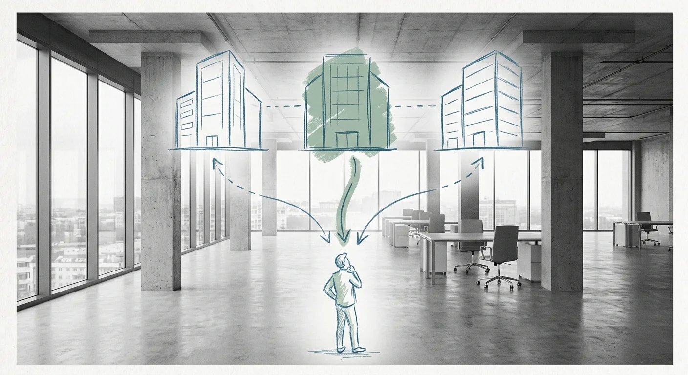 Tenant comparing three competing Los Angeles office buildings to manufacture renewal leverage