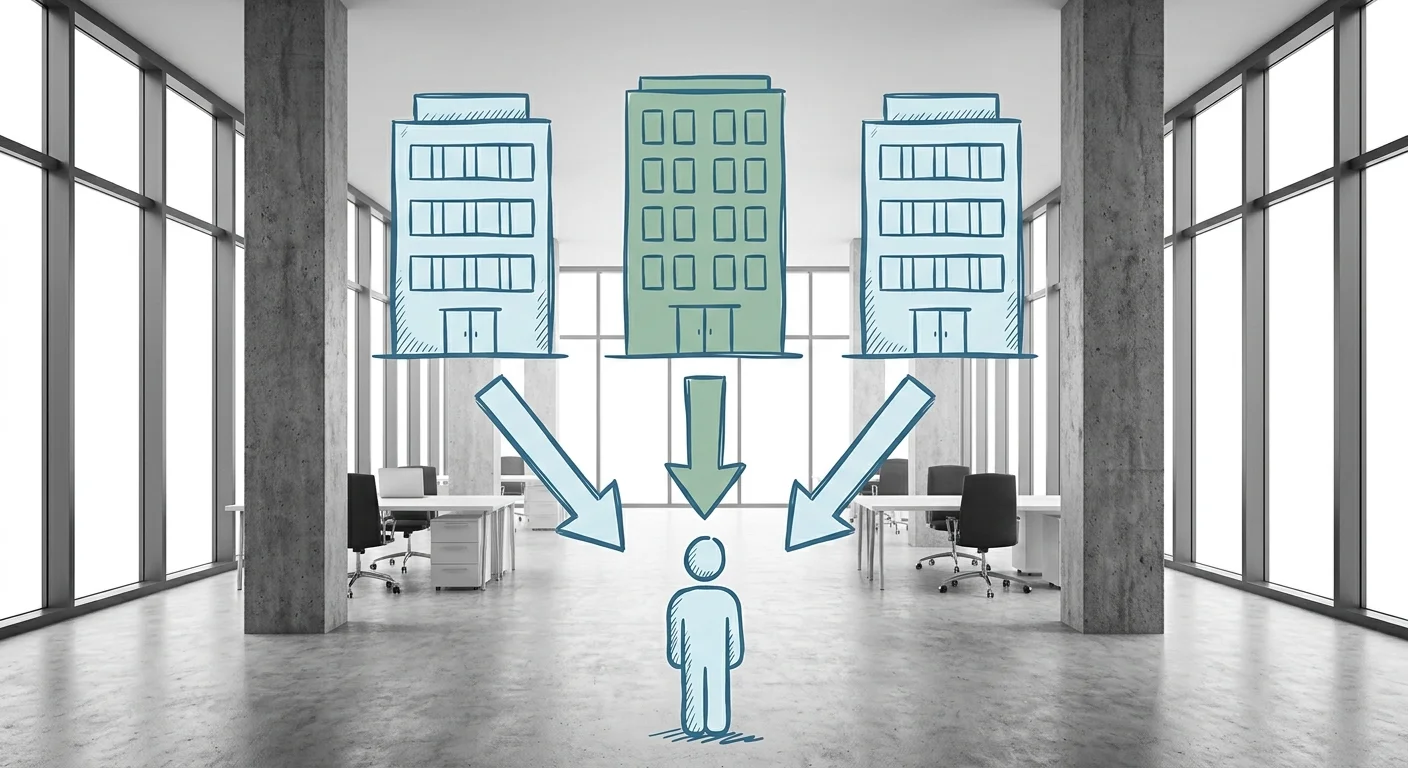Tenant comparing three competing Southern California office buildings with exclusive tenant rep