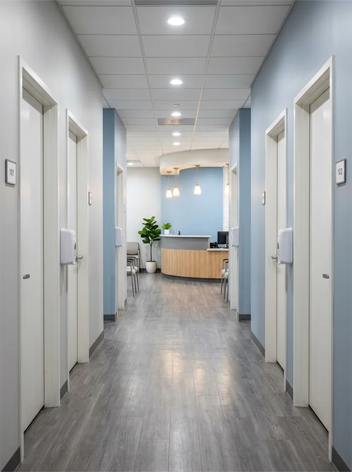 Medical office suite of the type covered by Peninsula Commercial Real Estate Group's medical office leasing work