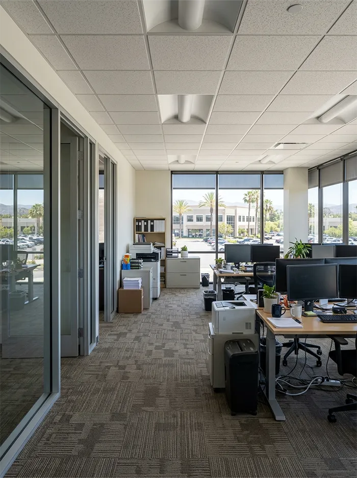 Office suite of the type represented in a Peninsula Commercial Real Estate Group lease negotiation