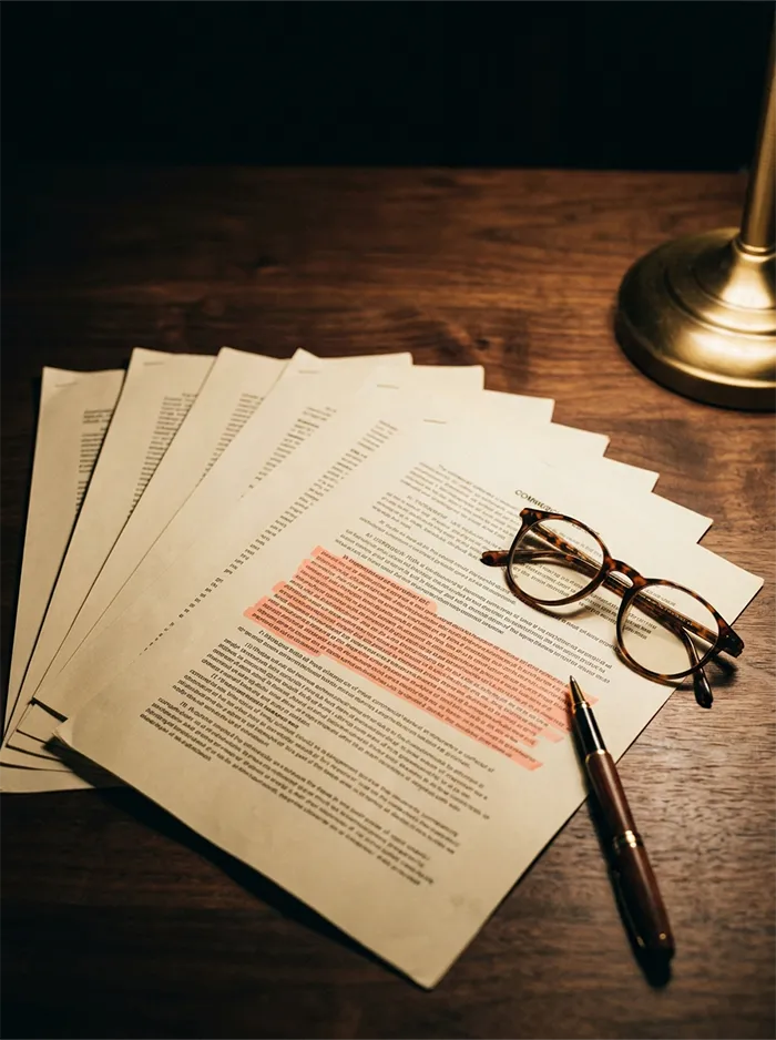 Commercial lease document with highlighted terms