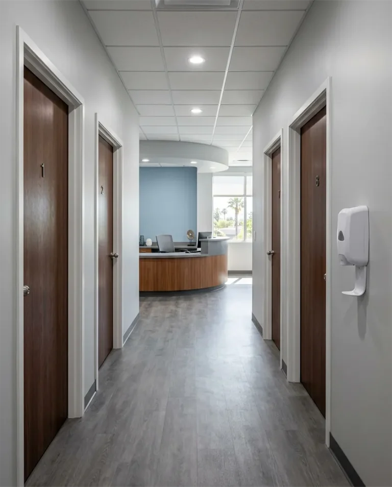 Medical office suite of the type covered by Peninsula Commercial Real Estate Group's medical office leasing work