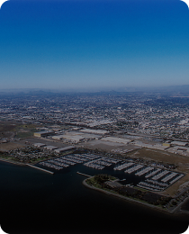 The Chula Vista bayfront from above, in the San Diego County market served by Peninsula CRE Group