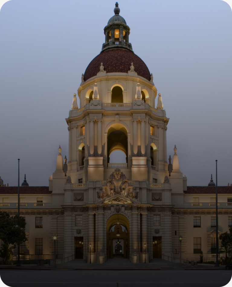 Pasadena City Hall, in the Los Angeles County market served by Peninsula CRE Group